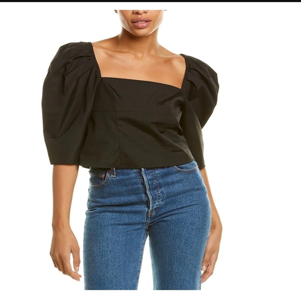 VINCE DRAPED SQUARE NECK TOP
